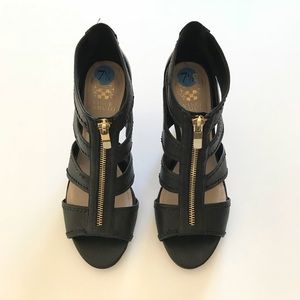Vince Camuto open toe, black heels